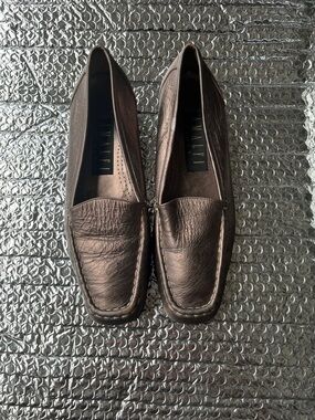 Alfani Women's Brown Leather Moccasin Loafers